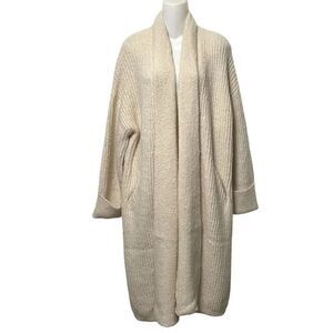 NWT INDUSTRY Wool Alpaca Blend Long Ribbed Cardigan L
